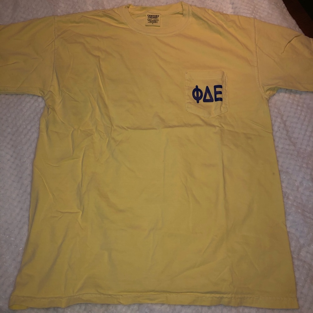 Phi Delta Epsilon comfort colors short sleeve- L